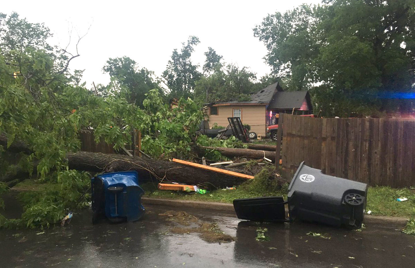 Tulsa Fire rescue after storm damage